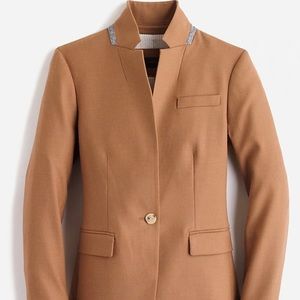 Jcrew Regent blazer in wool flannel, camel, size two, like new
